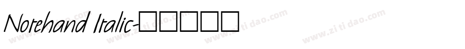 Notehand Italic字体转换